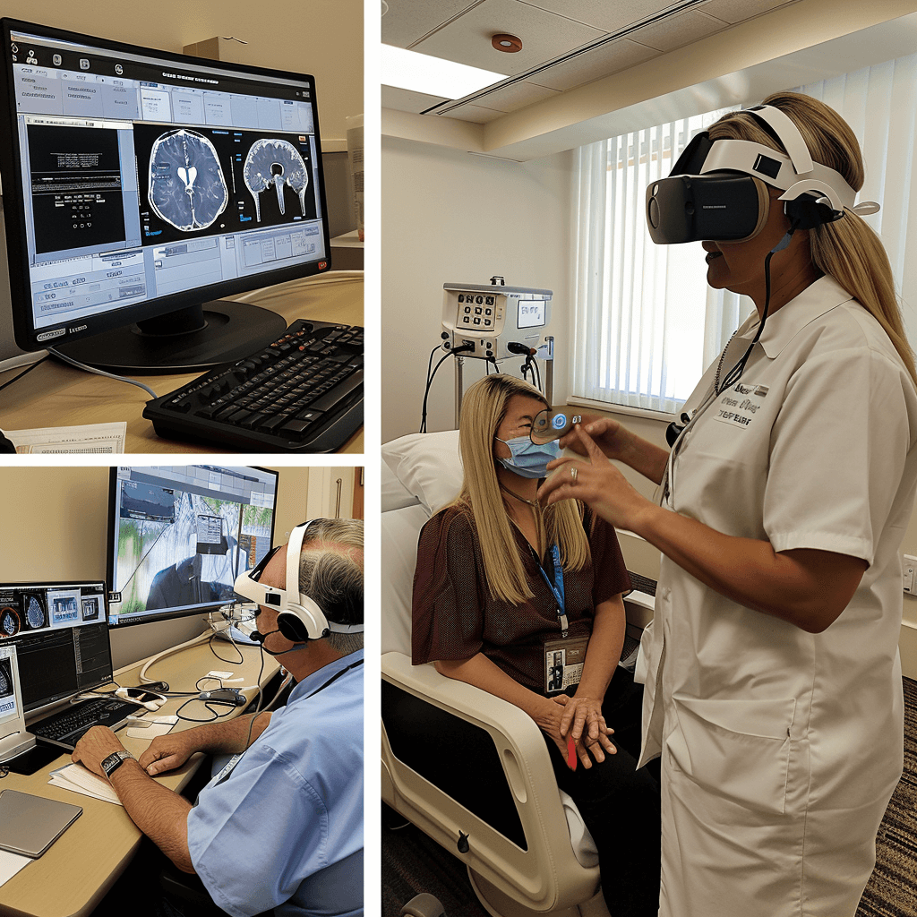 VR 기술을 사용하는 의료진의 모습