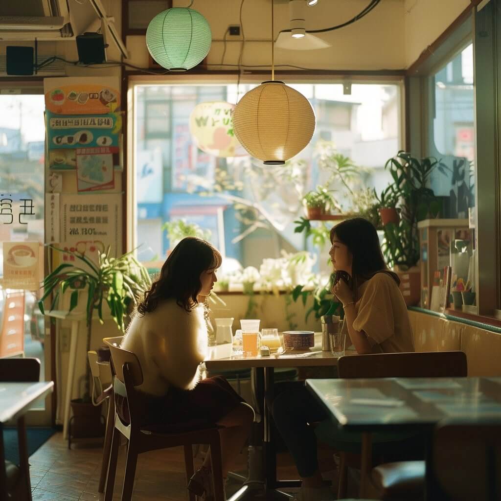 혼자 여행하는 사람들이 새로운 사람들을 만날 수 있는 카페 또는 사교 행사의 매력적인 사진